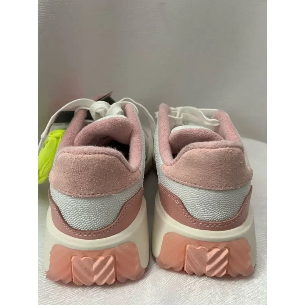 G/FORE White and Blush Pink Mesh Lace-Up Sneakers Size 9